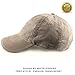 100% Cotton Baseball Cap - Unisex Plain Hat with Adjustable Velcro (Khaki)