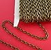 BeadsTreasure 15ft Spool-Antiqued Bronze Round Cable Unfinished Chain-3x2x0.6mm Jewelry Making Supply.