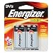Energizer Max Alkaline 9 Volt Battery 522, 2-Count
