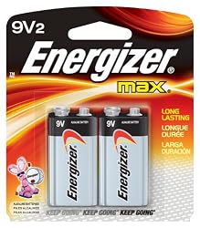 Energizer Max Alkaline 9 Volt Battery 522, 2-Count