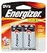 Energizer Max Alkaline 9 Volt Battery 522, 2-Count