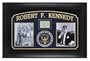 Senator Robert F. Kennedy Framed Photographs with Autograph Cut and Laser Engraved United States Senate Seal.