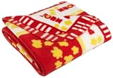 DII Printed Popcorn Fleece Throw, 50-Inch by 60-Inch