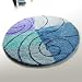 Naomi - [Blue Swing] Round Rugs (35.4 by 35.4 inches)