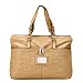 Valentino Khaki Embroidered Rectangle Tote Handbag
