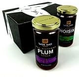 Wok Mei Gluten Free Sauce 2-Flavor Variety: One 8 oz Jar Each of Hoisin Sauce and Plum Sauce in a Gift Box