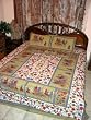 3pc Set Cotton Bedspread Block Print Vegetable Dyes India Home Interior Decorating,king/queen 108"