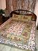3pc Set Cotton Bedspread Block Print Vegetable Dyes India Home Interior Decorating,king/queen 108"
