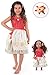 Little Adventures Polynesian Princess Dress (Age 5-7) with Matching Doll Dress
