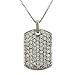Pave Diamond 'Dog Tag' Pendant on Box Chain .75cttw