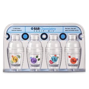 AMAC Bar Chemistry - Mini-Shaker 4-Pack, 7-Ounce Each by AMAC