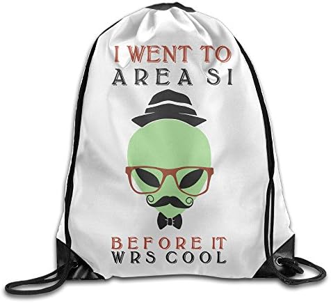 Funny Area 51 Hipster Alien Student Backpacks Printed High-quality