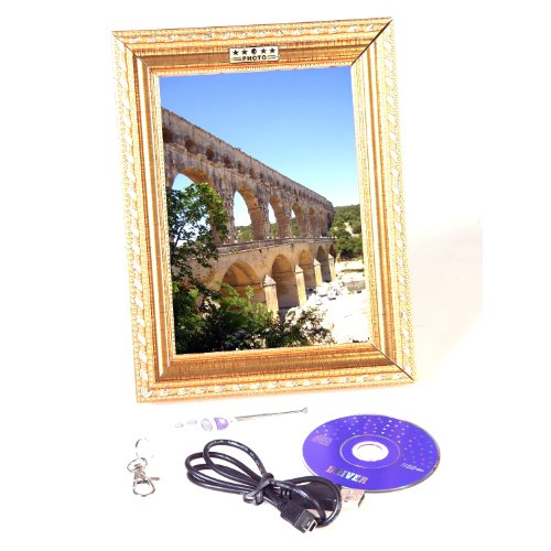 HD Bilderrahmen mit integrierter Kamera 720p inkl. Fernbedienung, spy, Spycam Kamera, 1280x720 Pixel Video und 2560x1920Pixel Bilder, DVR Camcorder Kamera Cam, Spion spionage Überwachung Spy