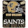 New Orleans Saints Light Weight Fleece NFL Blanket (Shadow Series) (50x60")"