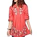 Ashir Aley Embroidered Peasant Dressy Tops 3/4 Sleeve Mexican Blouse