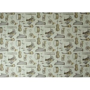 Rossi Music Instruments Paper Decoupage Gift Wrap 20 by 28 inches