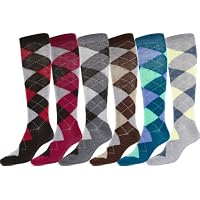 Sakkas Ladies Cute Colorful Design or Solid Knee High Socks Assorted 6-Pack