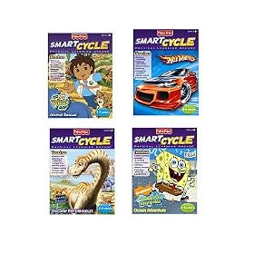 4 Smart Cycle Games: Hot Wheels, Discovering Dinosaurs, Go Diego, Spongebob by Smart Cycle