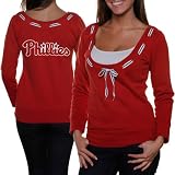 MLB Touch by Alyssa Milano Philadelphia Phillies Ladies Sunny Sweatshirt - Red (Medium)