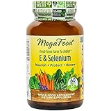 MegaFood - E & Selenium, Provides Potent Antioxidant Protection for Life, 60 Tablets (Premium Packaging)