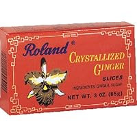 Roland Sliced Crystallized Ginger, 3-Ounce Packages (Pack of 24)