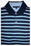Men's Tommy Hilfiger Polo Shirt Size Large - XXL Short Sleeved Navy, Blue & White Striped