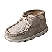 Twisted X Genuine Leather Infant Chukka Driving Moc Shoes, Light Grey, Size 8