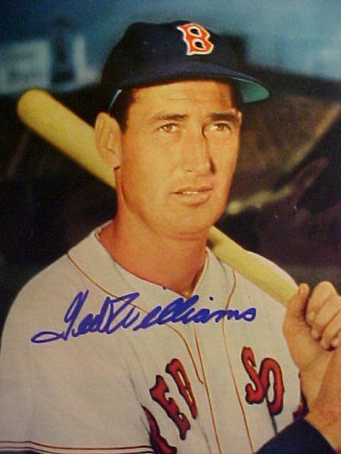 Ted Williams Boston Red Sox Autographed 11 x 14 Professionally Matted Color Photo