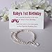Baby's 1st Birthday Gift Bracelet Growing With Baby with Poem card and Gift Box BTB40 Keepsake