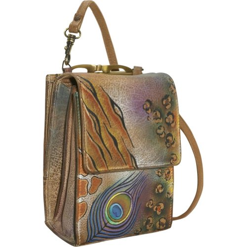 Anuschka Mini Sling Organizer-Premium Peacock Safari Anuschka Mini Sling Organizer-Premium Peacock Safari