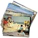 Summer Scenes - Box Set of 12 Assorted Greeting Cards and Patterned Envelopes