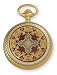 Avalon Primo Series Elaborate Cover Design Two-tone Pocket Watch with Chain, # 4021