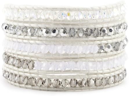 Chan Luu Pearl-color Crystal Mix Wrap Bracelet