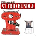 FrancisFrancis! (201032) X1 Trio Espresso Machine (Red) w/ FALW Frothing Machine