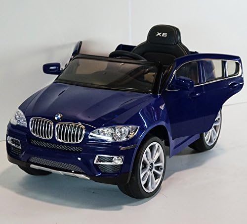 Exclusive 12v Official BMW X6 Battery Operated Ride on Car with Remote Control/ Functioning Lights/ Mp3/Blue