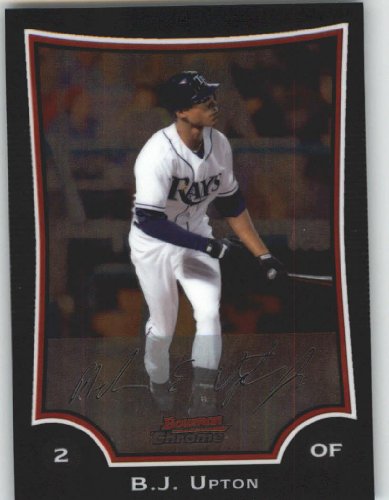 2009 Bowman Chrome Refractors #25 B.J. Upton - Tampa Bay Rays (Baseball Cards)