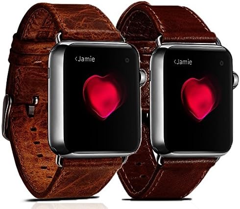 Leather Band (Almond &amp; Walnut Bundle) for Apple Watch 42mm