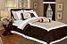 7Pcs Queen Hotel Collection Block Comforter Bedding Set Chocolate