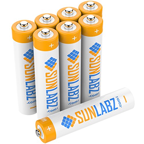 SunLabzÂ® AAA Rechargeable Batteries (8 Pack) Highest Performance NiMH 1000mAh