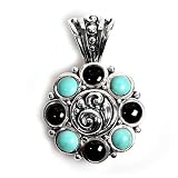 Silver Stone Pendants, Size: 32mm (1.3 inches)