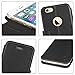 SHIELDON Genuine Leather iPhone 6 Flip Magnetic Wallet Case with Credit Card Holder Slots Protective Cover Compatible with iPhone 6/6S (4.7 inch) - Black