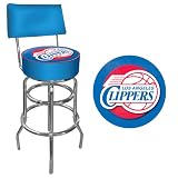NBA Los Angeles Clippers Padded Swivel Bar Stool with Back