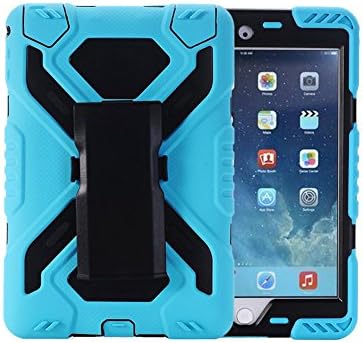 iPad Pro 9.7 Case, Truevaluetech Premium PC+Silicon+PET Screen Full Protection Rugged Extreme Shockproof Waterproof Heavy Duty Defender Case Cover with Kickstand for Child kid Students (Blue+Black)