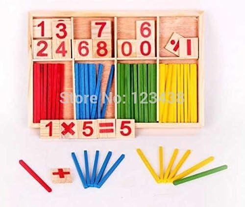 Counting Sticks Box Set Montessori Wooden Number Math Teaching Aids Game Materials Educational Toy by ChicforU