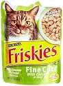 Friskies Cat Food Fine Cust with Chicken in Gravy, 3-Ounce Pouches (Pack of 24)