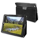 Leather Case w/ Stand for Apple iPad 2, Black
