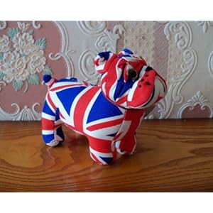 Presse British Bulldog avec drapeau anglais Presse British Bulldog avec le drapeau anglais