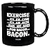 Funny Guy Mugs Eggs Are Sides For Bacon Ceramic Coffee Mug - 11oz - Ideal Funny Coffee Mug for Women and Men - Hilarious Novelty Coffee Cup with Witty Sayings