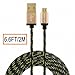 Hi-mobiler® 6.6ft High Speed Tangle-Free Nylon Braided USB2.0 A Male to Micro B Cable with Aluminum Shell and Gold-Plated Connectors for Samsung LG HTC and Other Tablet Smartphone (Gold Shell)