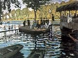 Professionally Framed Claude Monet (La Grenouillere) Art Poster Print - 13x19 with RichAndFramous Black Wood Frame